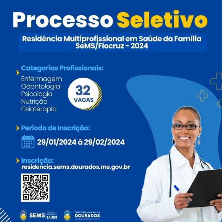 Prefeitura abre processo seletivo para residência multiprofissional em saúde da família