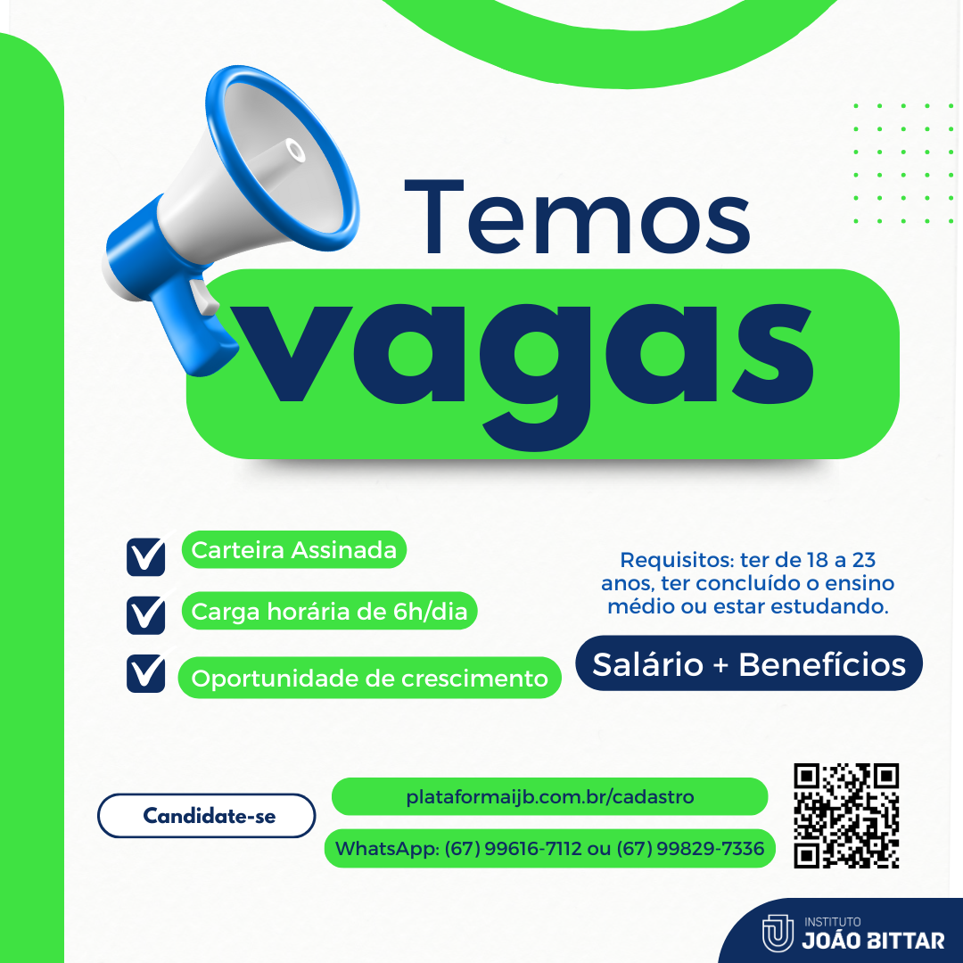 Empresas em Dourados, Campo Grande e Naviraí disponibilizam mais de 126 vagas de emprego para jovens em situação de vulnerabilidade