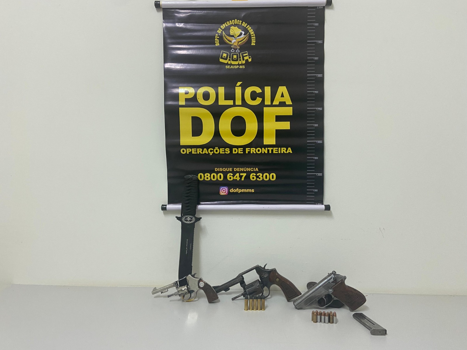Casal com armas de fogo e munições é preso pelo DOF em Iguatemi
