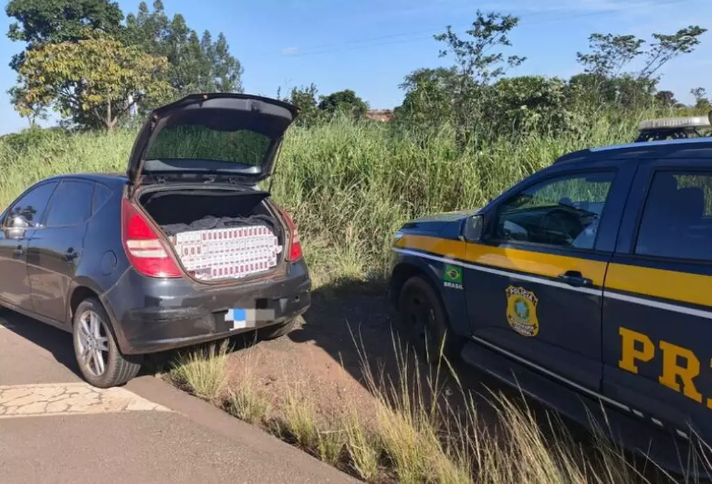 Policia apreende quatro carros com 20 mil maços de cigarro na BR-267