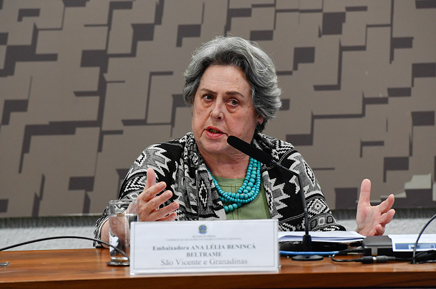 CRE aprova Ana Lélia Beltrame para embaixada em São Vicente e Granadinas