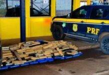 Traficante com mais de meia tonelada de maconha em veículo roubado é preso pela PRF
