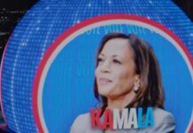 Campanha de Kamala faz projeção no “Sphere”, em Las Vegas