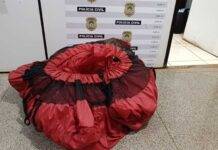 Parte de paramotor é apreendida e será levada para perícia em Campo Grande