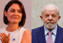 Michelle Bolsonaro diz que Lula é “apaixonado pelas ditaduras”