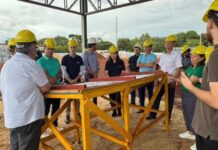 Diretores e prefeito visitam obras do Hospital do Amor em Dourados