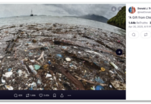 Trump posta foto de lixo no oceano e diz ser “presente da China”