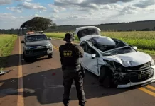 Traficante é preso após bater em caminhão durante tentativa de fuga da polícia
