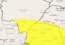 Domingo deve ser de chuva, trovoadas e ventos em Dourados