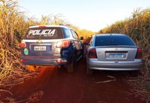 PM encontra carro abandonado em rodovia