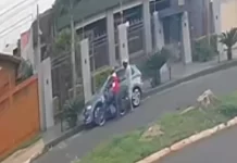 Ladrões armados rendem mulher em Ponta Porã, levam carro e abandonam moto usada