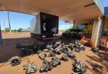 PRF apreende em Rio Brilhante peças de veículos furtados em quatro estados