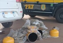 PRF apreende cocaína e skunk dentro de cilindros de GNV