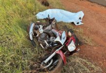 Acidente com três veículos mata motociclista na MS-141