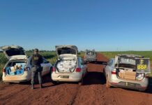 Após denúncia três veículos abarrotados de cigarros são apreendidos pelo DOF