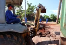 Prefeitura inicia construção de nova boca de dragão em segunda pista da Avenida Indaiá