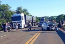 Acidente deixa vários feridos na BR-163 em Nova Alvorada do Sul