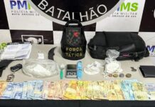 Dupla é presa com cocaína, euros e dólares em esquina ‘badalada’ do centro de Dourados