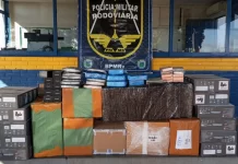 Motorista é preso com R$ 100 mil em eletrônicos, perfumes e relógios contrabandeados