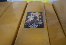 Com caricatura de ‘El Chapo’, 1,2 tonelada de droga é apreendida em carro roubado