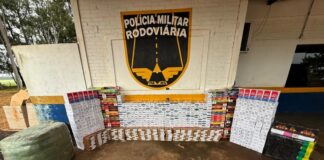 Contrabandista foge da PMR e abandona veículo com mais de R$ 300 mil em mercadorias