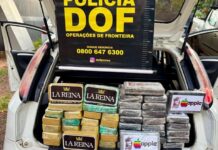 Fundo falso de veículo apreendido na fronteira escondia R$ 3,3 milhões em cocaína