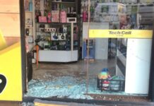 Ladrão ‘estoura’ porta de vidro e furta loja no Novo Horizonte