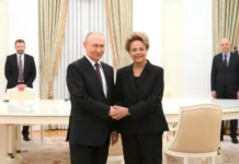 Putin recebe Dilma em reunião do Banco do Brics
