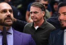 Descontrolado, Eduardo Bolsonaro ataca jornalistas, mas não consegue explicar ligação com Vorcaro