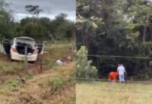 Motorista dorme ao volante e acidente deixa dois feridos graves na MS-395