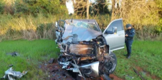 Motorista embriagado invade pista contrária e provoca acidente na MS-480 em Anaurilândia