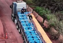 Carga química apreendida em Corumbá poderia render 40 toneladas de cocaína