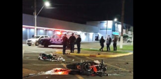 Colisão na região central de Dourados termina com motociclista morto