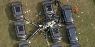 Dois helicópteros batem no ar, explodem e deixam 6 mortos no Rio de Janeiro