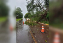 Granizo atinge cidades do sul de MS e frente fria avança com alerta de temporais
