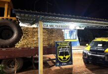Maconha avaliada em quase R$ 2 milhões é apreendida dentro de pneus de trator