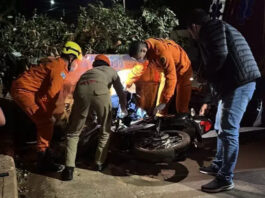 Motociclista morre após colidir contra caçamba de entulho em rua de Rio Brilhante