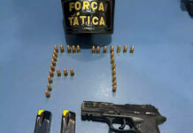 Suspeito de estar em lista de execução é preso com pistola e munições