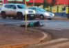 Vídeo mostra homem na faixa de pedestres e trânsito parado no centro de Dourados