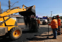 Obras para reconstruir asfalto deteriorado chegam à Rua General Osório