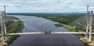Ponte da Bioceânica está a apenas 5,6 metros da ligação entre Brasil e Paraguai