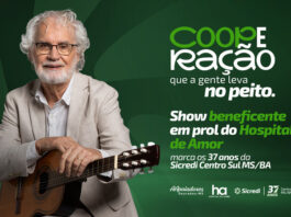 Show de Renato Teixeira marca jantar solidário em apoio ao Hospital de Amor de Dourados