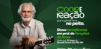 Show de Renato Teixeira marca jantar solidário em apoio ao Hospital de Amor de Dourados